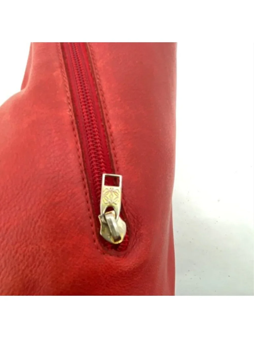 Loewe Shoulder Bag Anagram Leather Red Backpack Travel - Picture 11 of 15